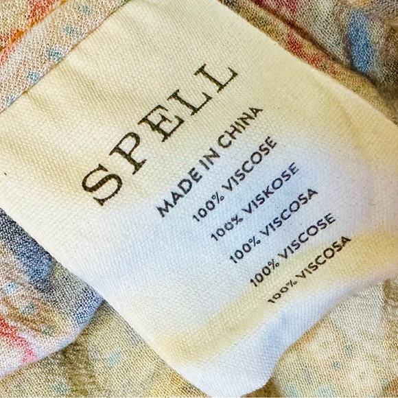 EUC Spell & the Gypsy Collective Kaleidoscope Belladonna Handkerchief Mini Skirt - Picture 14 of 15